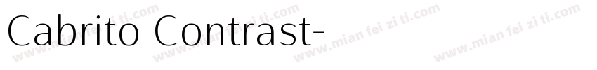 Cabrito Contrast字体转换
